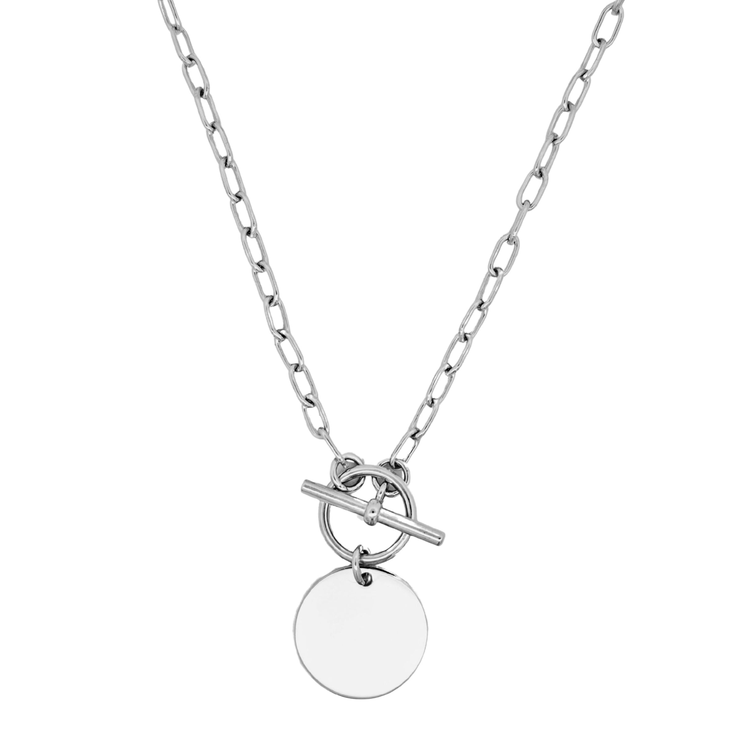 Silverline Disc Toggle Necklace