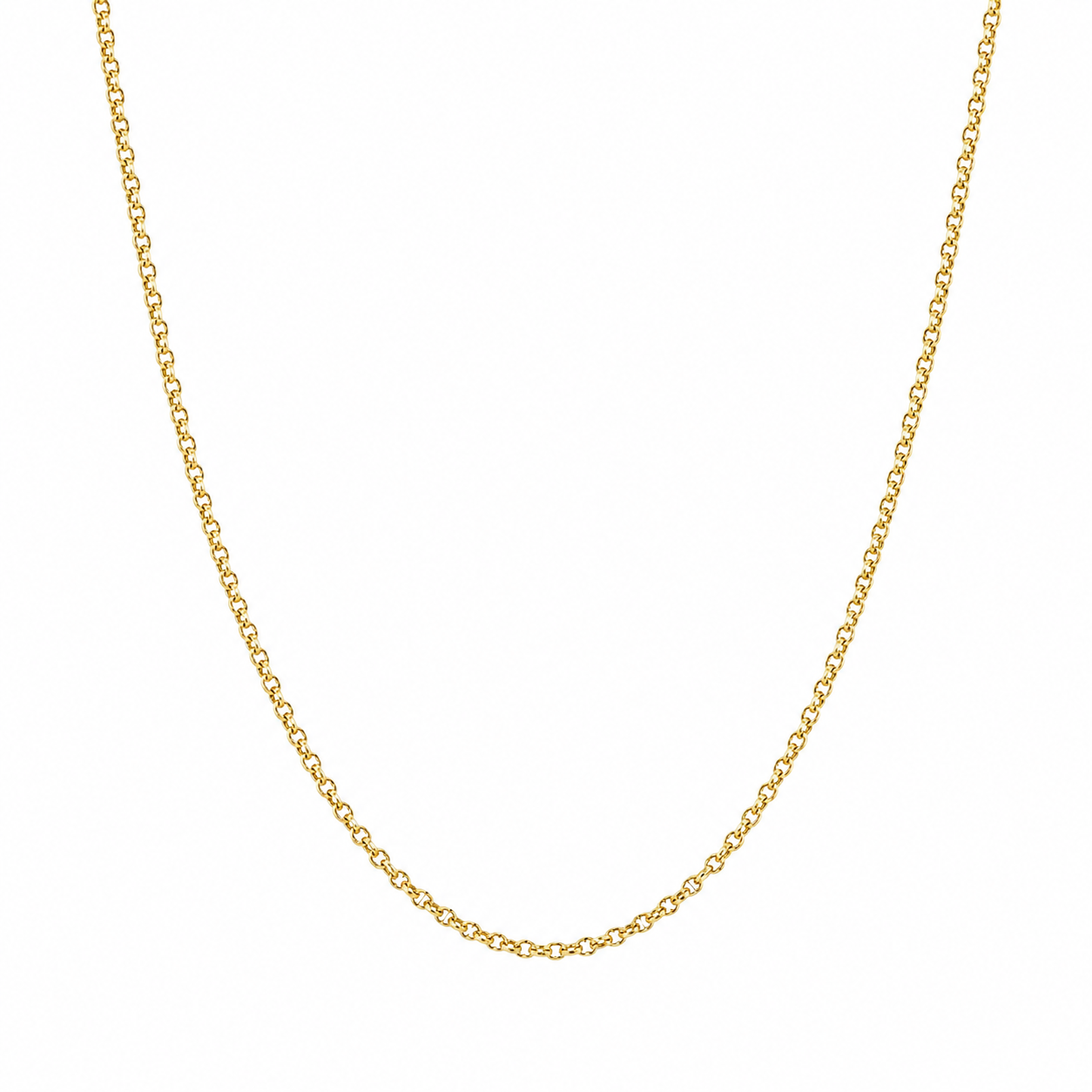 Golden Grid Round Cable Chain