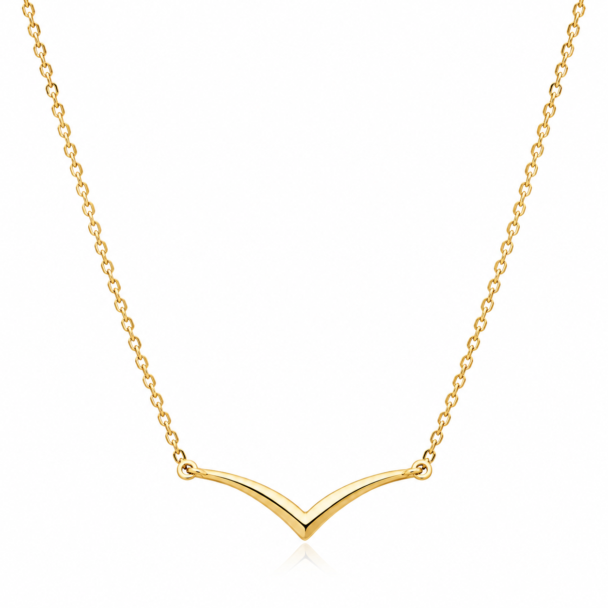 Golden Horizon Chevron Necklace