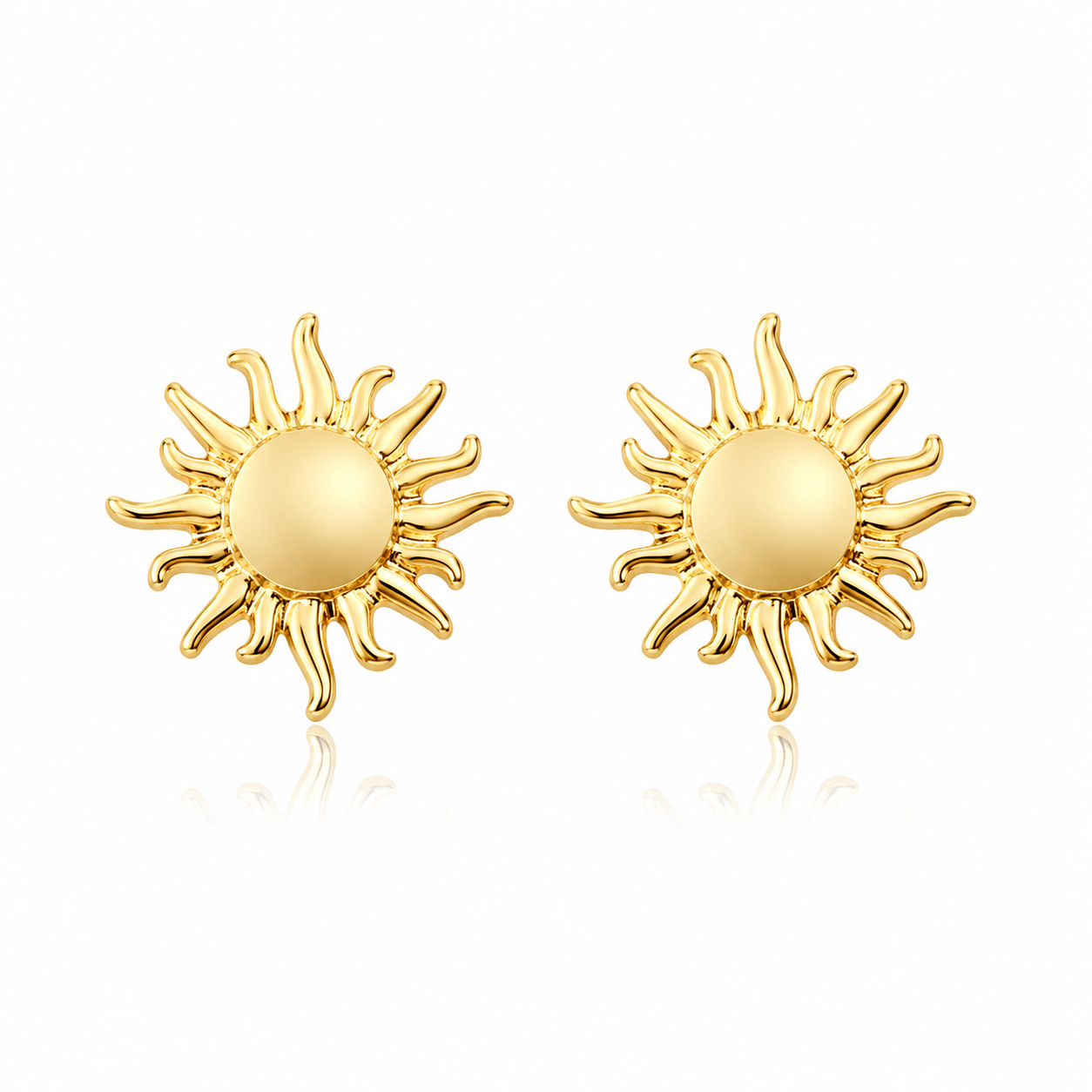 Golden Sunray Stud Earrings
