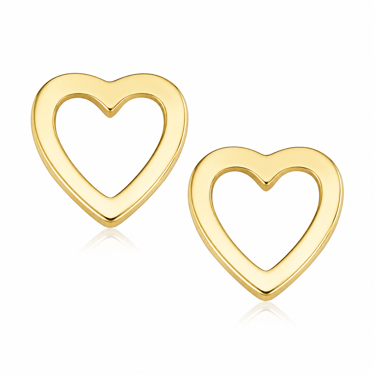 Loveframe Gold Stud Earrings