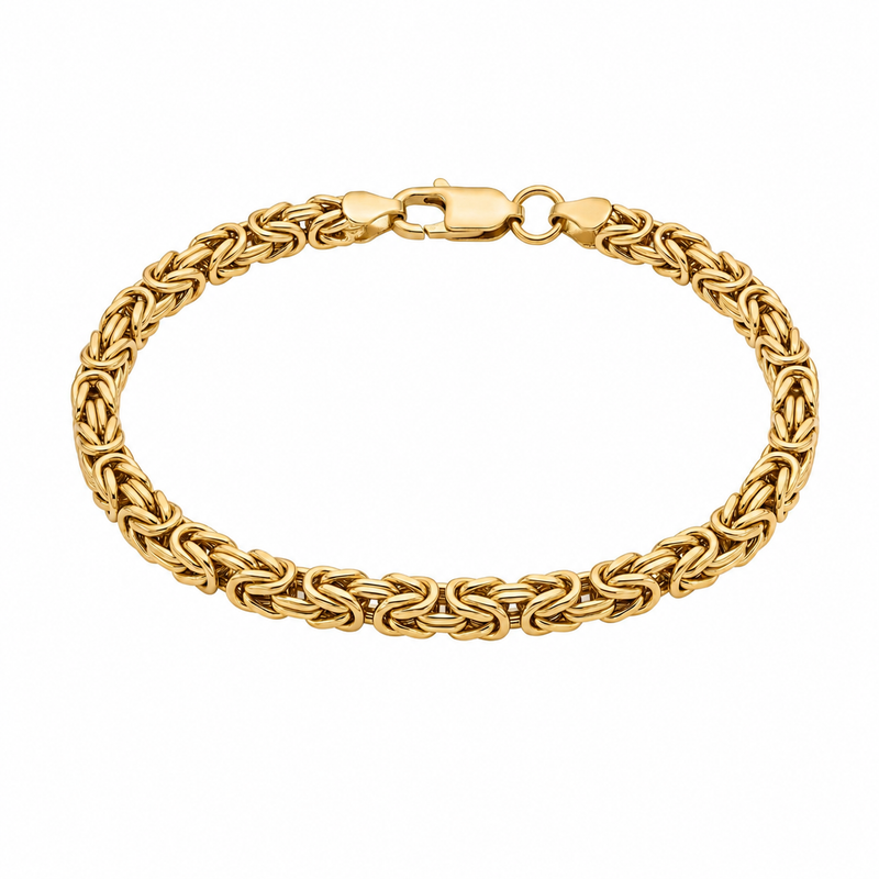 Polished scroll-inspired links create a distinctive look in this gold-filled bracelet. Measuring 8.5 inches in length, this timeless design offers effortless style that can be worn alone or layered with your favorite pieces.