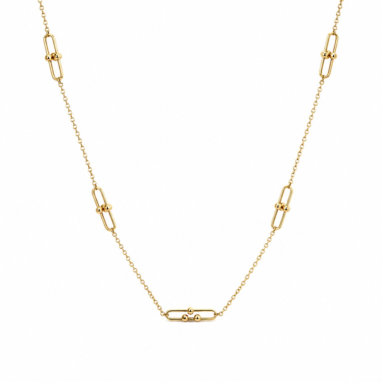 Duo Link Station Necklace