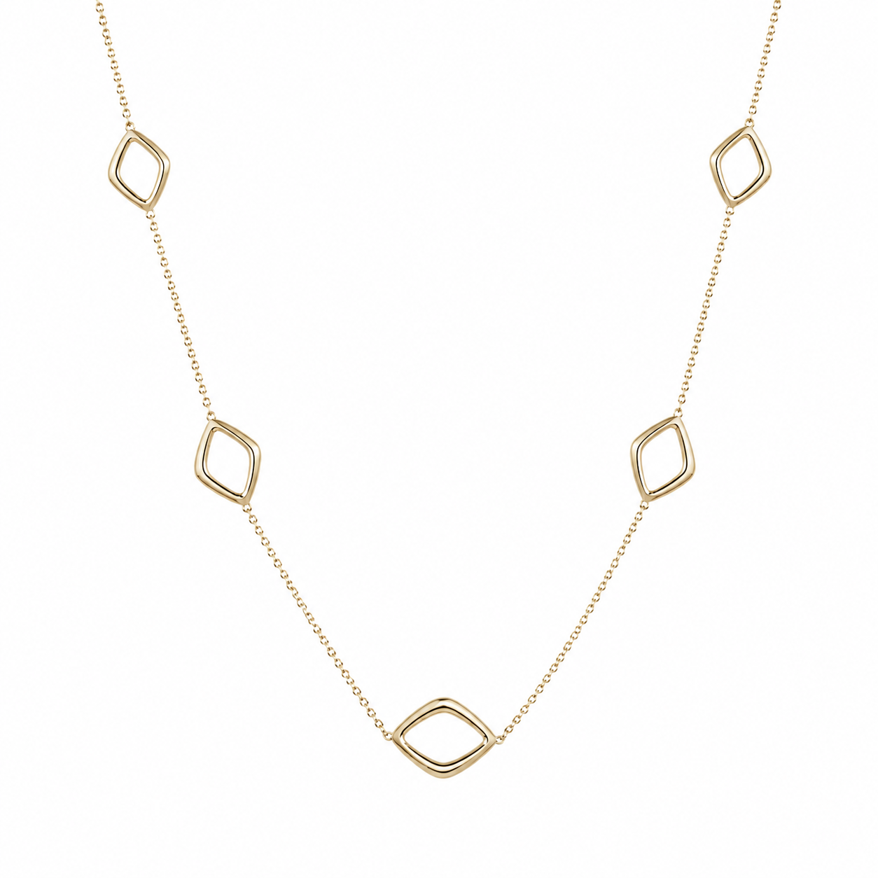 Diamond Silhouette Station Necklace