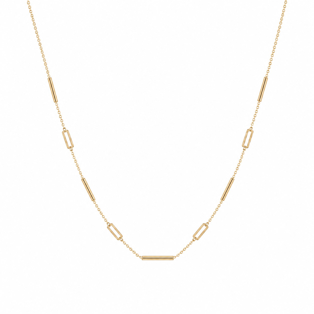 Modern Link Station Necklace