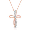 Radiant Path Cross Pendant