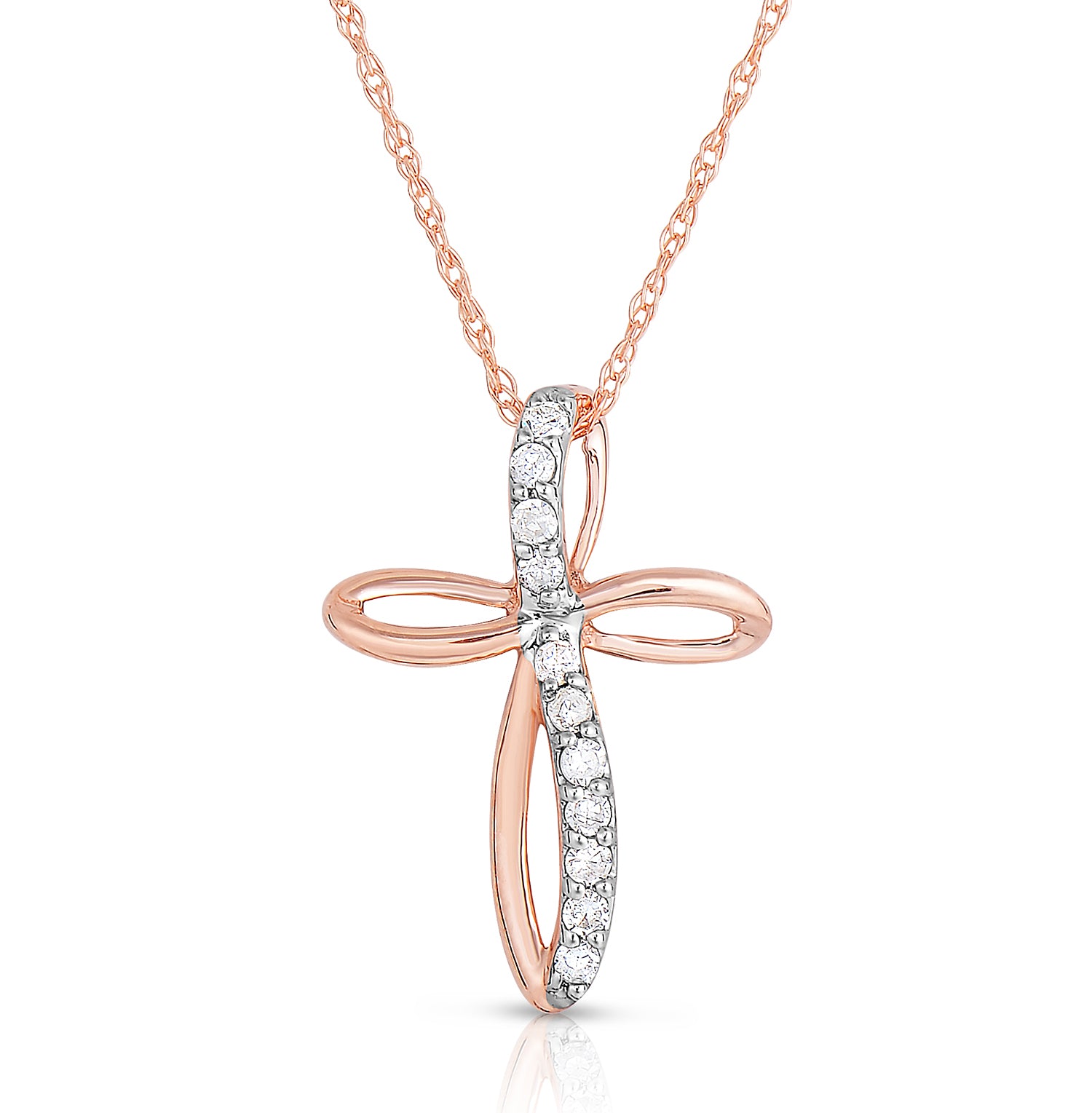 Radiant Path Cross Pendant