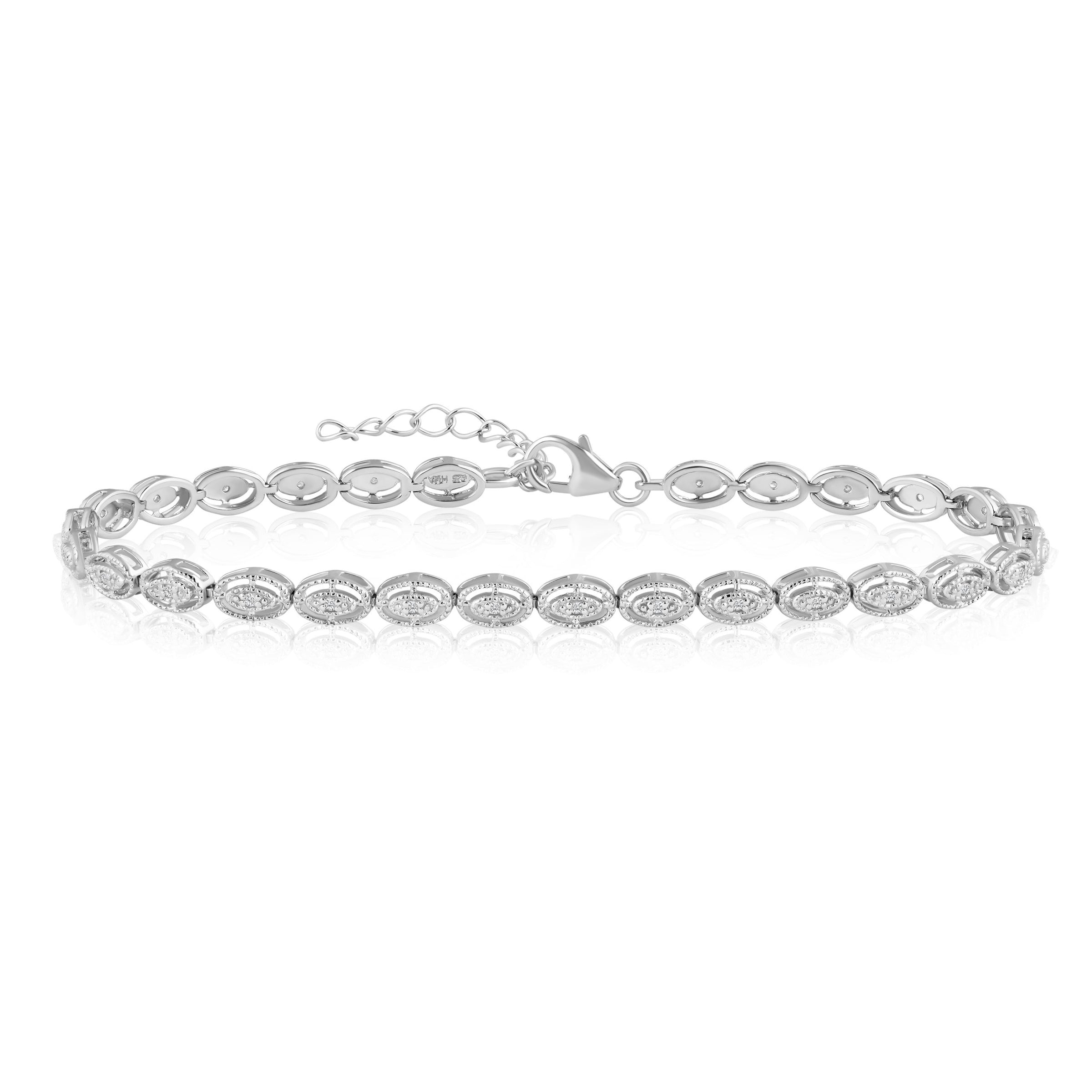 Frozen Path Oval Link Diamond Bracelet