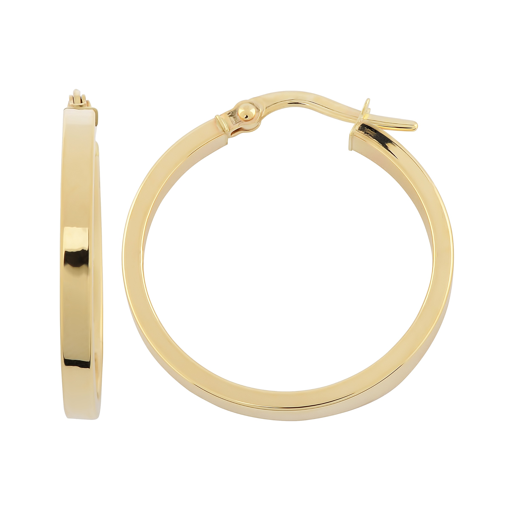 EdgeLine Gold Hoop Earrings