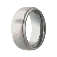 Heavy Stone® 8mm Hammered Edge Tungsten Men’s Band