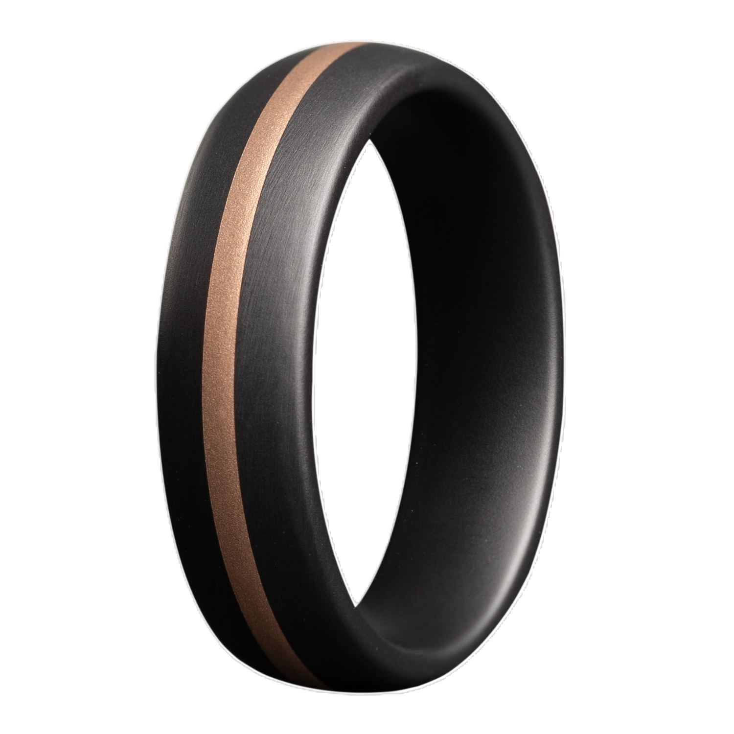 Heavy Stone® Black Ceramic & Rose Gold Men's Band