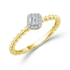 Bandables® HaloLight Emerald Cut Diamond Band