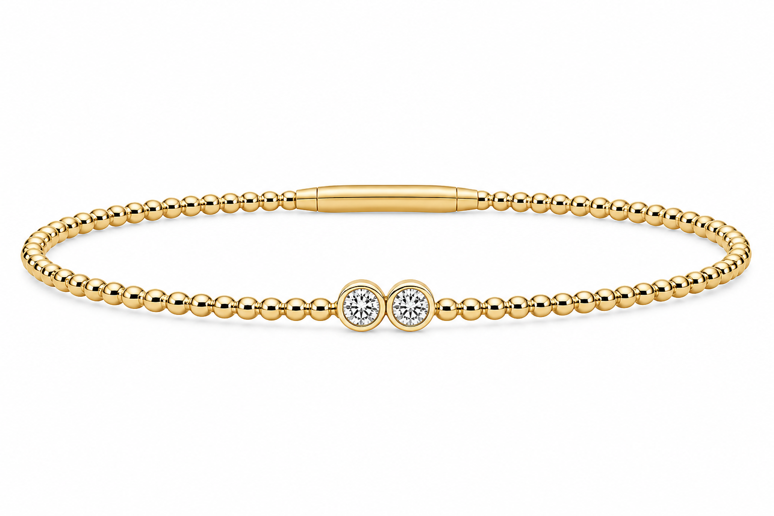 Flexie Duet Bezel Diamond Bracelet