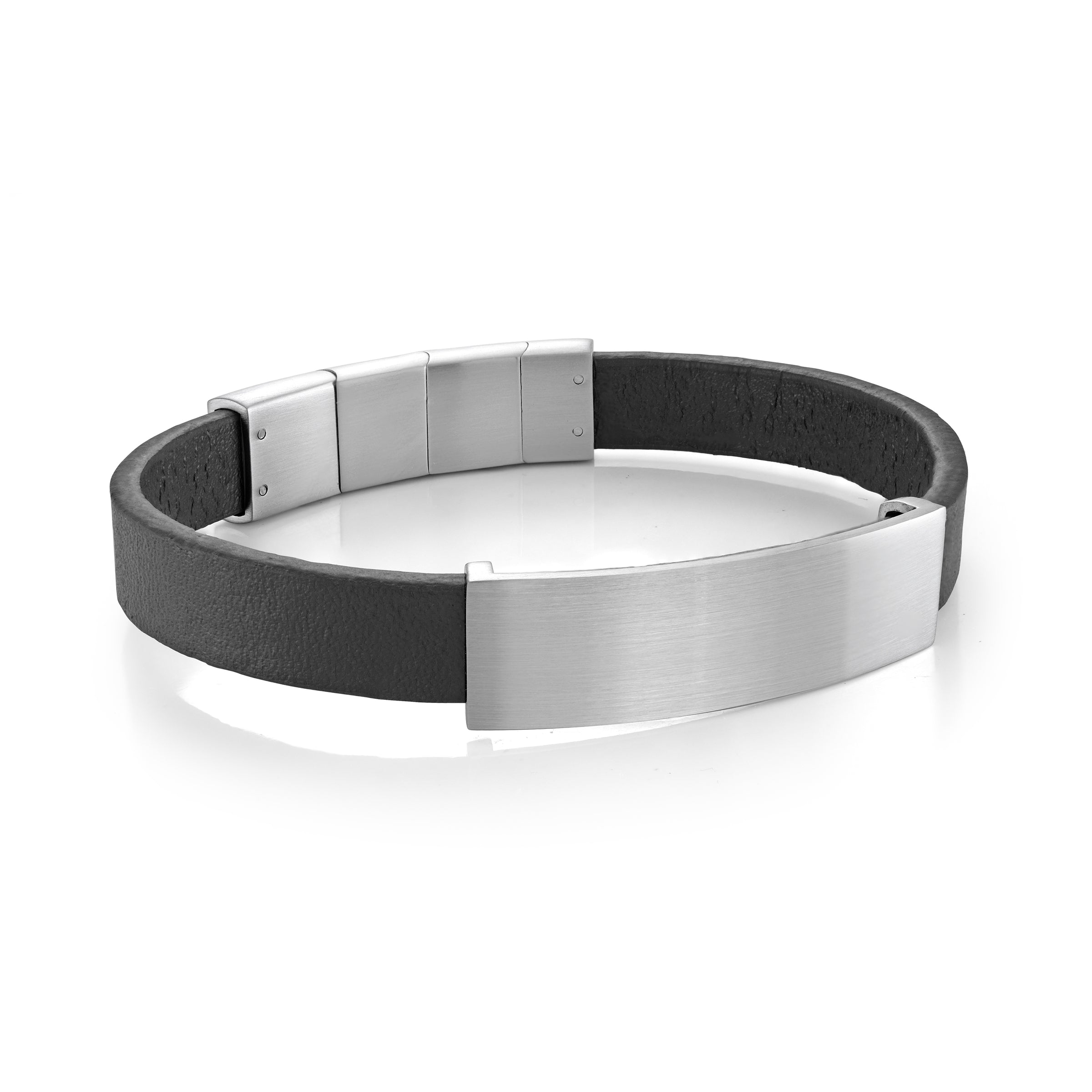 Ironplate Leather Bracelet