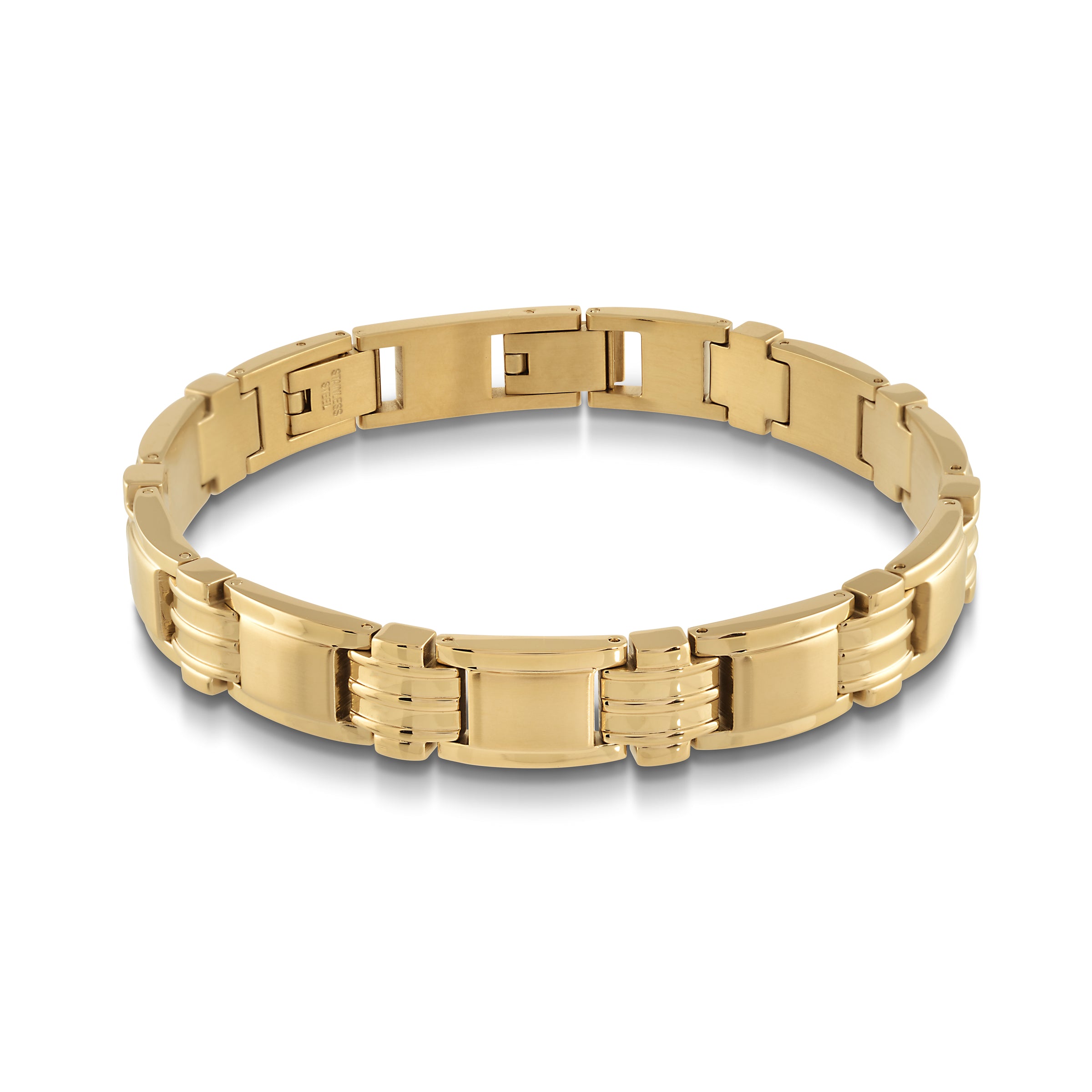 Gold Strata Link Bracelet