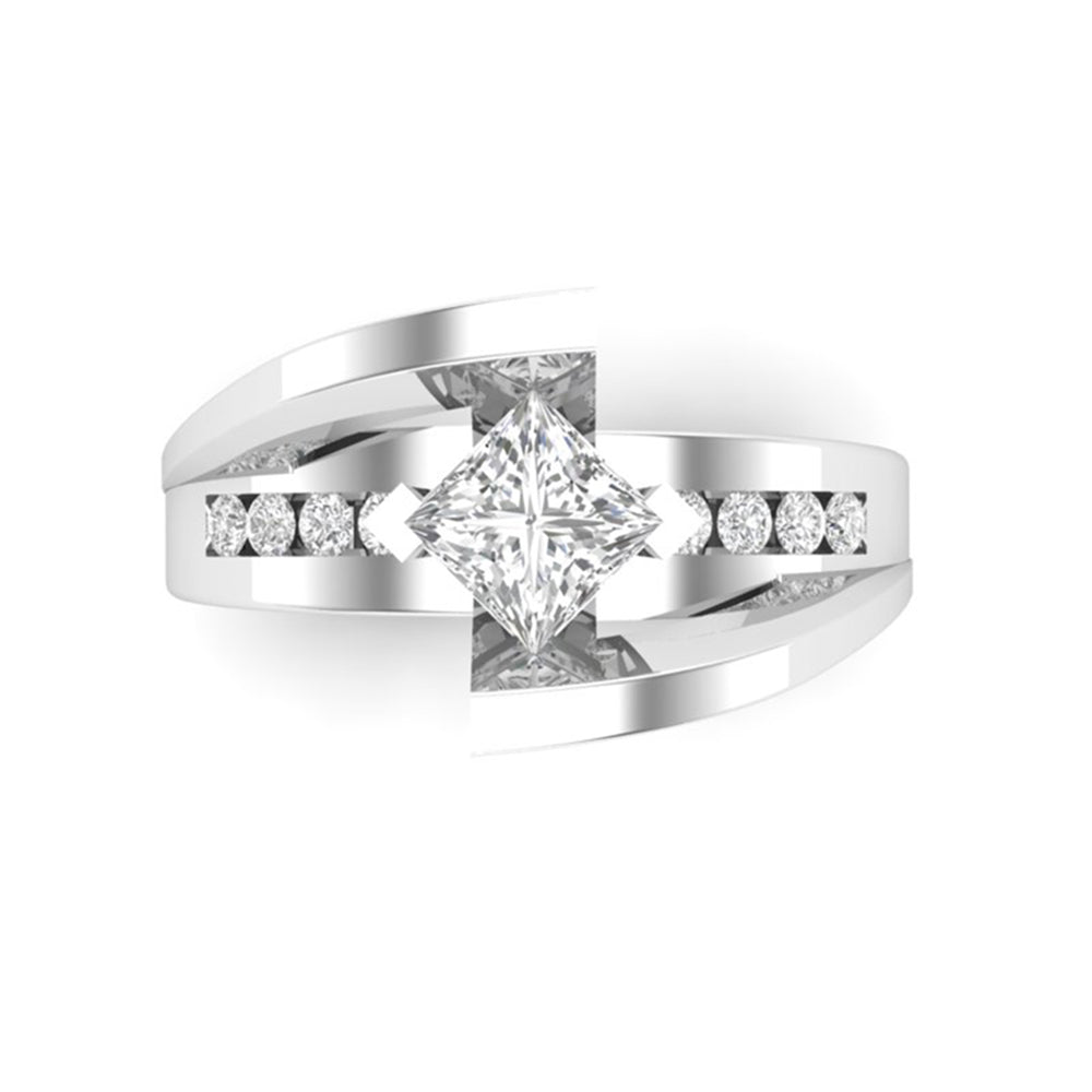 Love Story® Bold Embrace Princess Cut Diamond Engagement Ring
