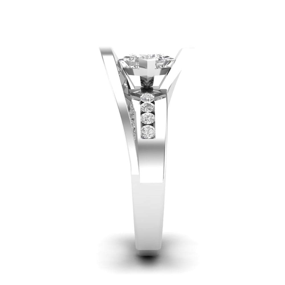 Love Story® Bold Embrace Princess Cut Diamond Engagement Ring