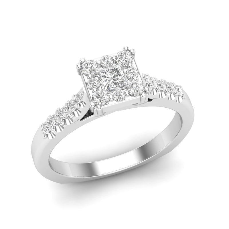 Love Story® Radiant Illusion Princess Cut Diamond Bridal Set