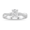 Love Story® Graceful Twist Oval Diamond Engagement Ring