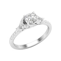 Love Story® Glacial Bloom Round Diamond Engagement Ring