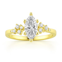Love Story® Golden Marquise Diamond Engagement Ring