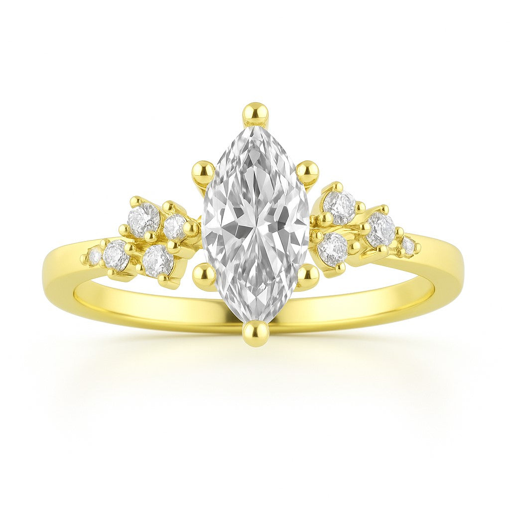 Love Story® Golden Marquise Diamond Engagement Ring