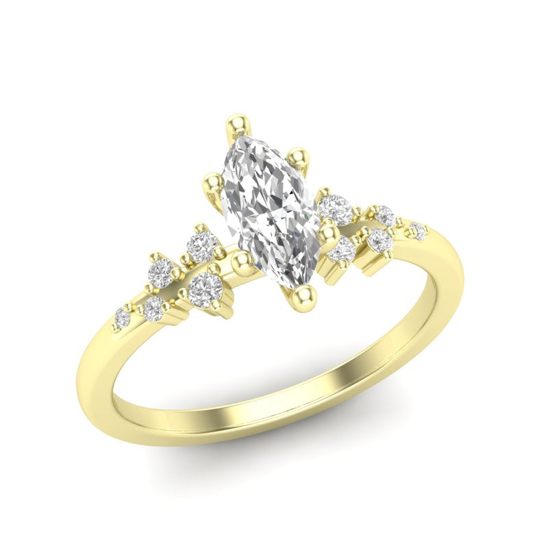 Love Story® Golden Marquise Diamond Engagement Ring