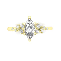 Love Story® Golden Marquise Diamond Engagement Ring