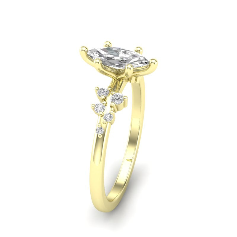 Love Story® Golden Marquise Diamond Engagement Ring