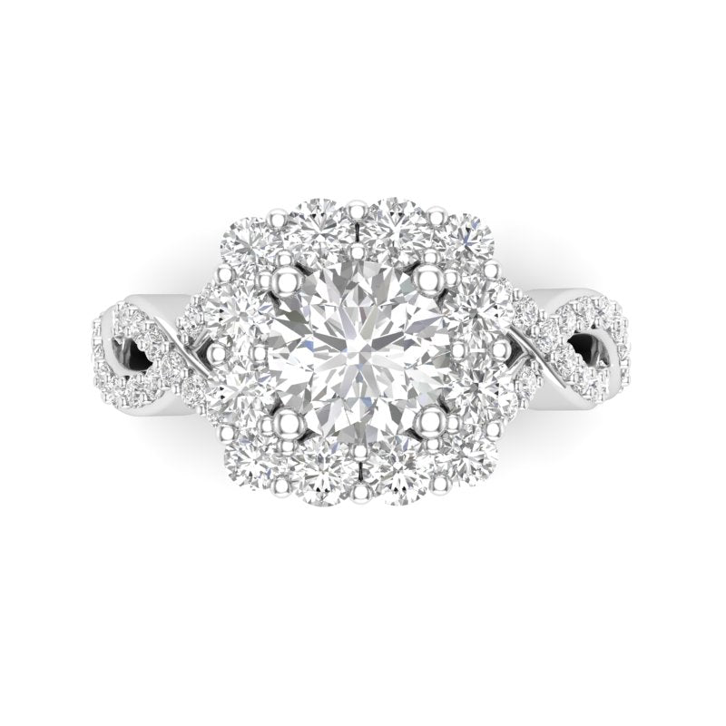 Love Story® Enchanted Path Round Diamond Engagement Ring