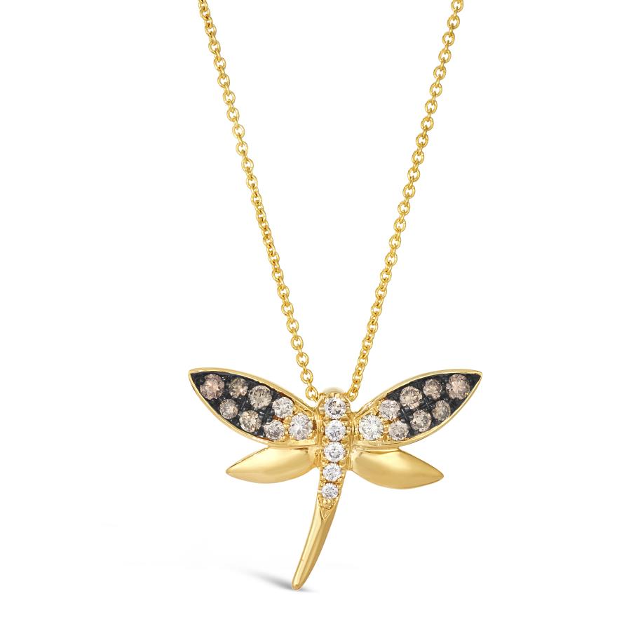 Le Vian® Golden Drift Ombre Diamond Dragonfly Necklace