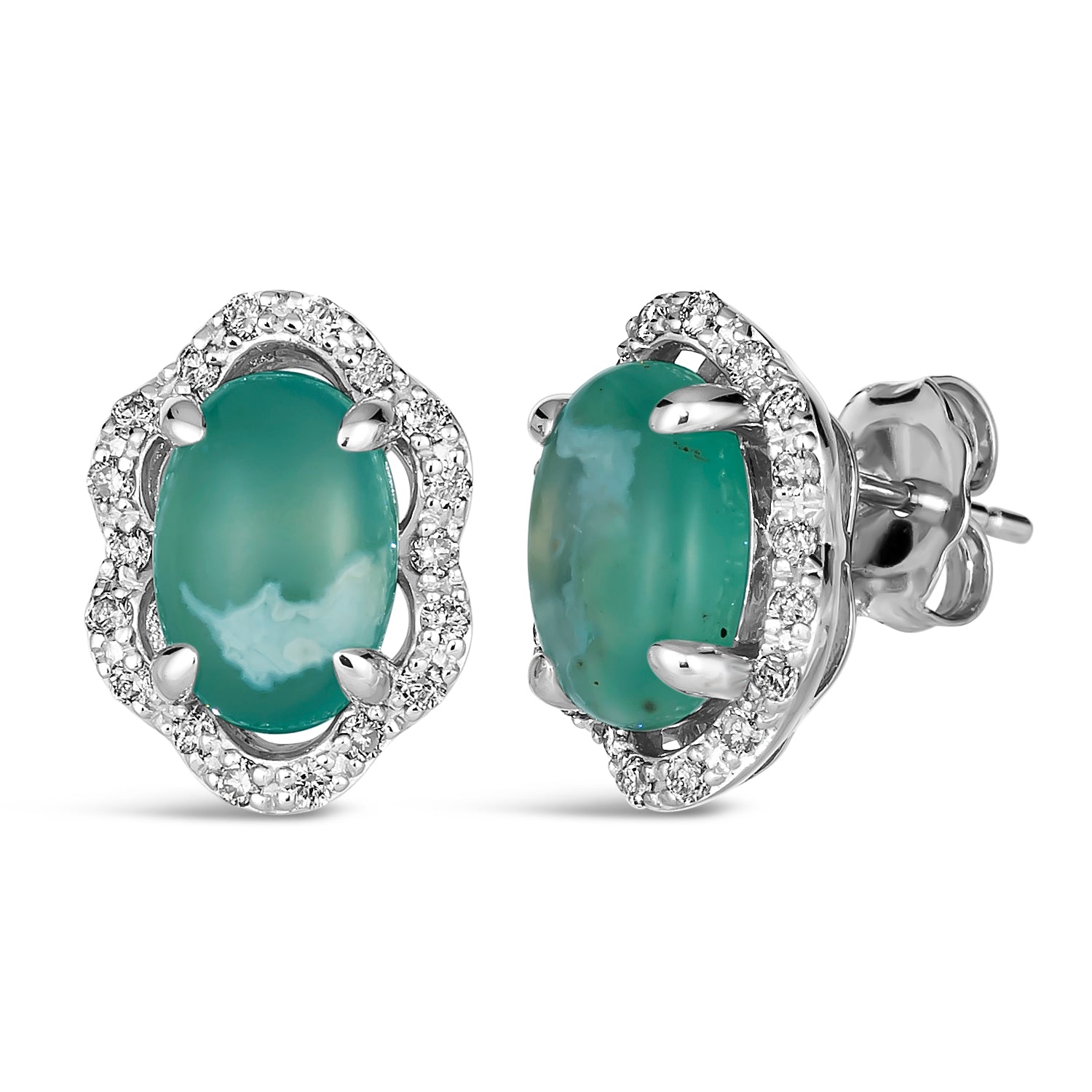 Le Vian® Ocean Bloom Peacock Aquaprase Stud Earrings