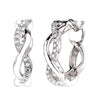 Diamond Twist Hoop Earrings
