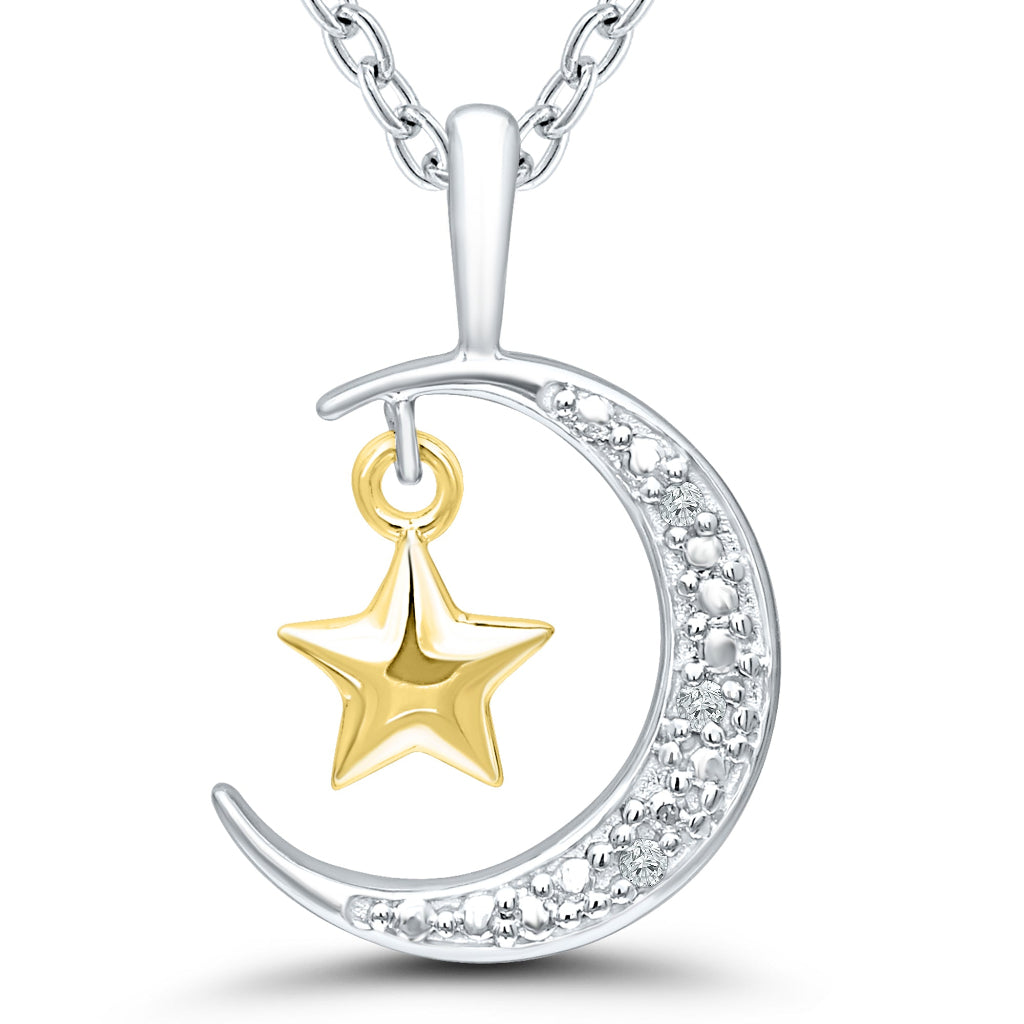 Tali & Tabi® Golden Star Crescent Pendant – Harry Ritchies