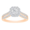 Two Hearts® Blush Bloom Round Diamond Engagement Ring
