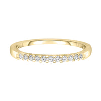Yellow Gold Prong Set Diamond Anniversary Band