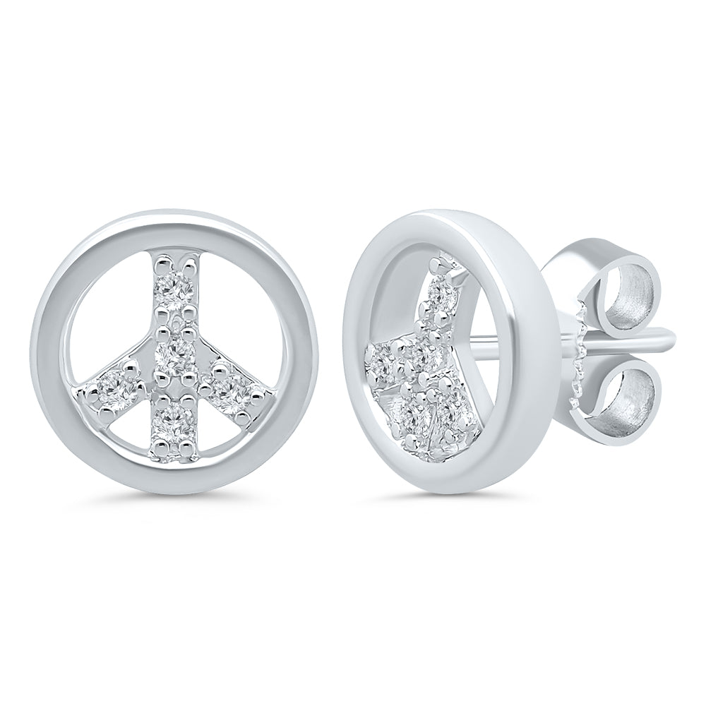 Tali & Tabi Silver Harmony Peace Earrings