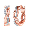 Diamond Twist Hoop Earrings