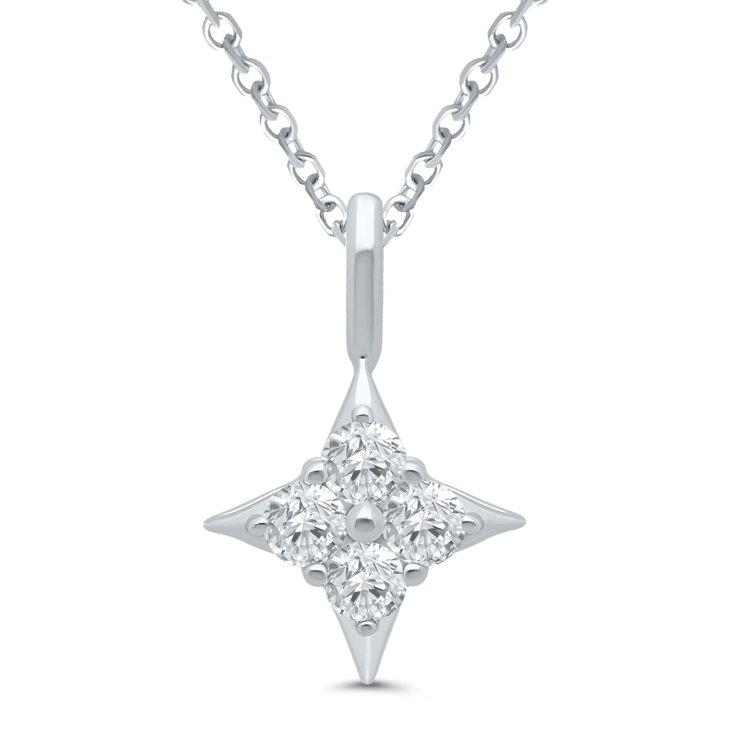 Star of Hope Diamond Cluster Pendant