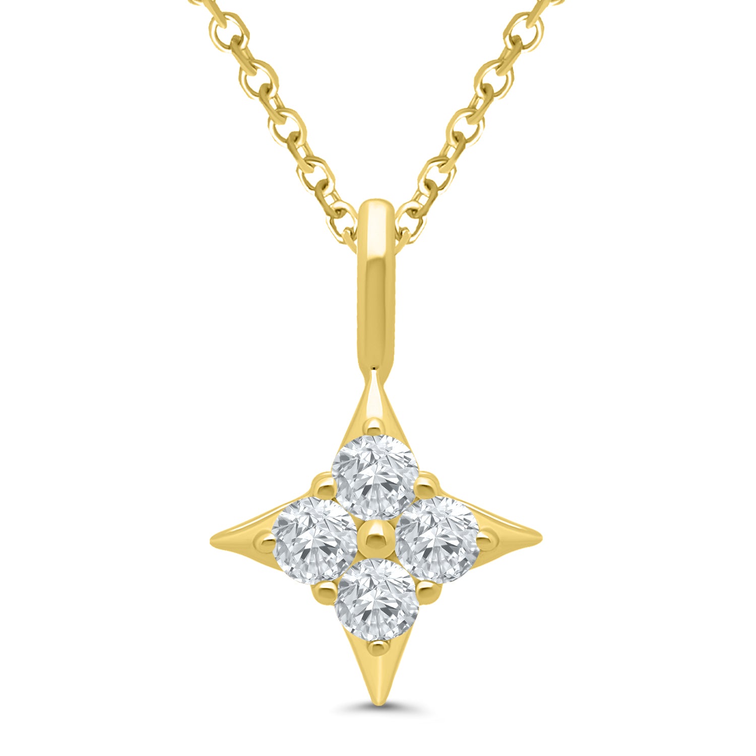 Star of Hope Diamond Cluster Pendant