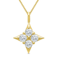 Star of Hope Diamond Cluster Pendant