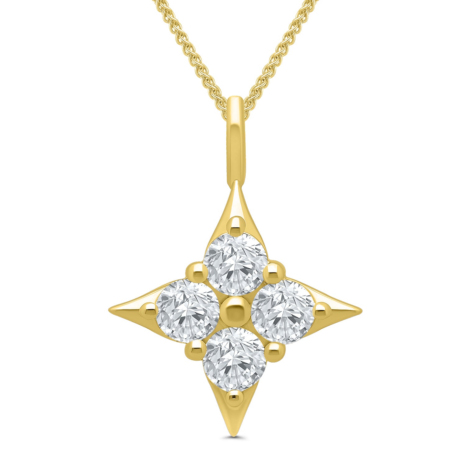 Star of Hope Diamond Cluster Pendant