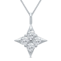 Star of Hope Diamond Cluster Pendant