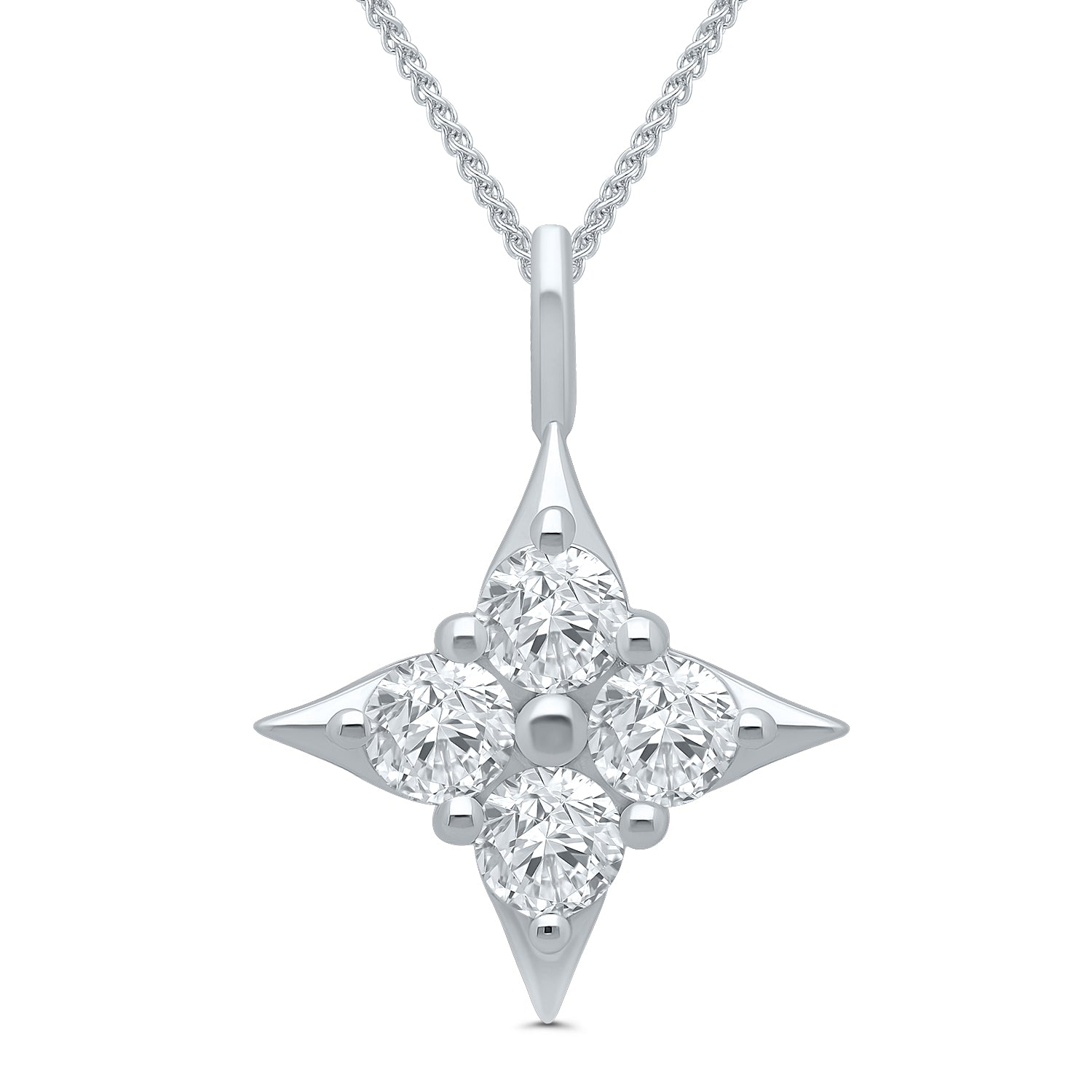 Star of Hope Diamond Cluster Pendant