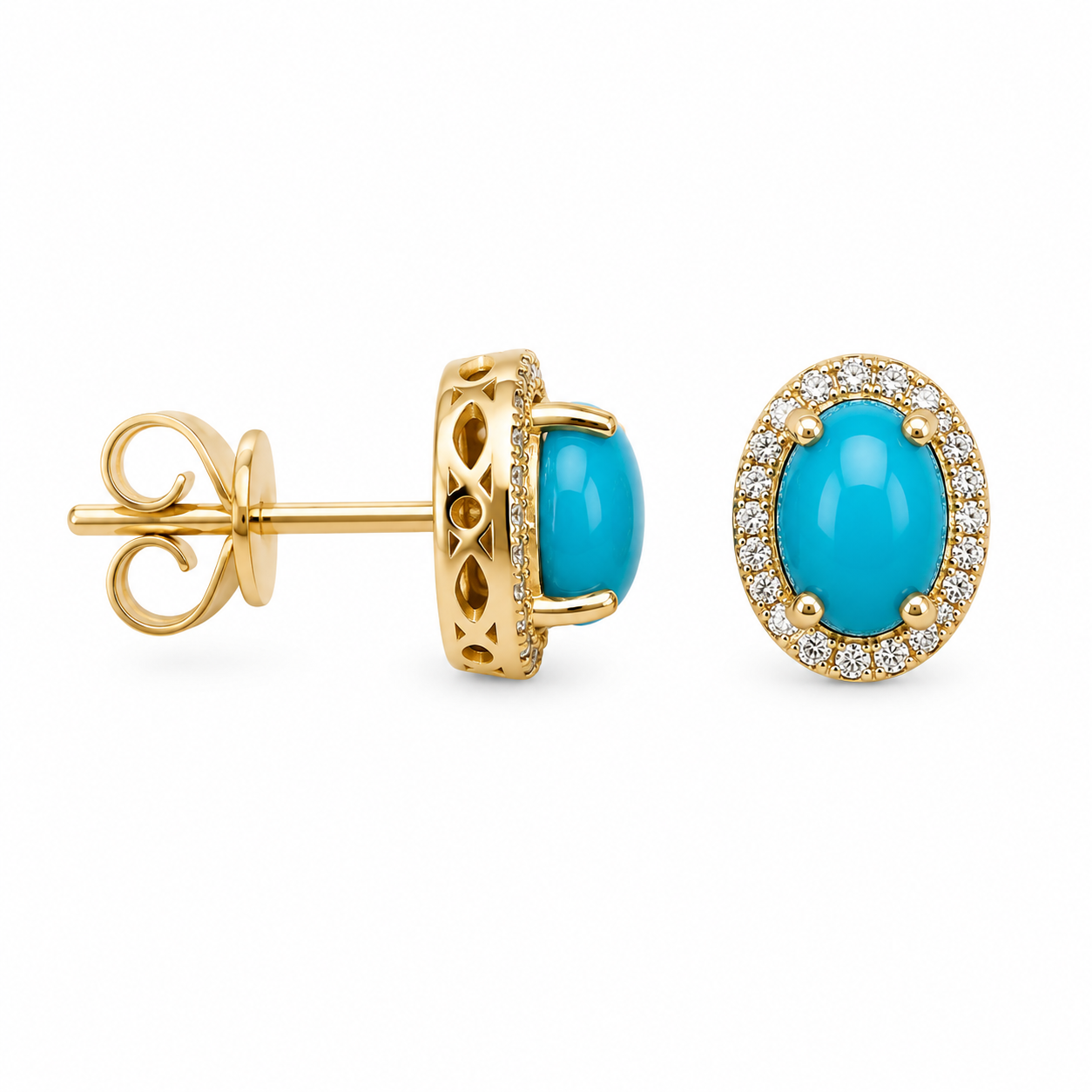 Azure Oasis Turquoise Stud Earrings