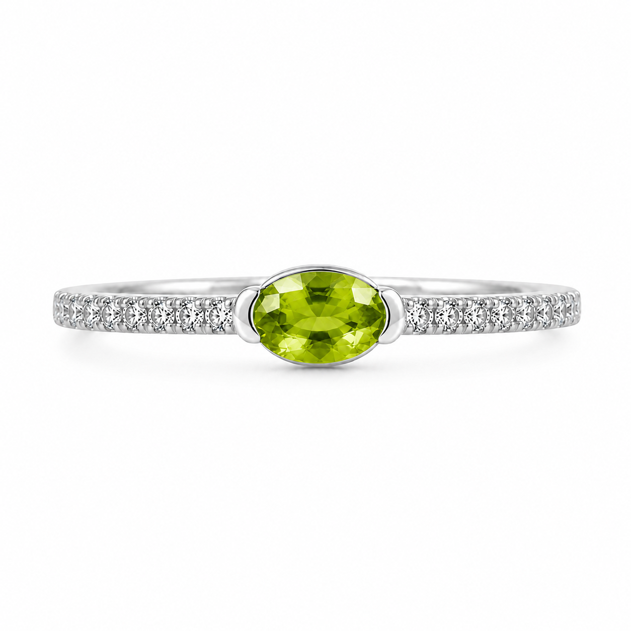 Peridot Horizons East-West Ring