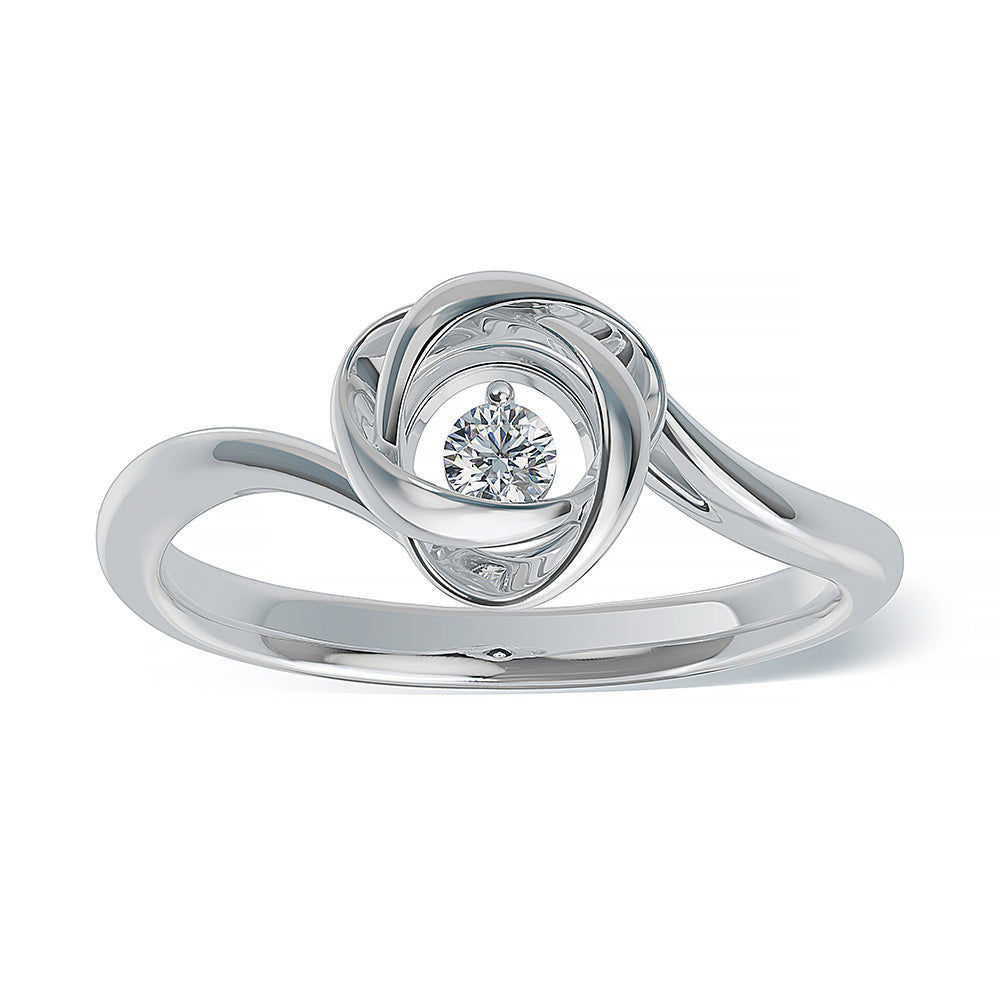 Time & Eternity Round Diamond Swirl Ring