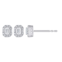 Diamond Halo Stud Earrings