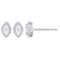 Diamond Halo Stud Earrings