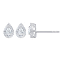 Diamond Halo Stud Earrings
